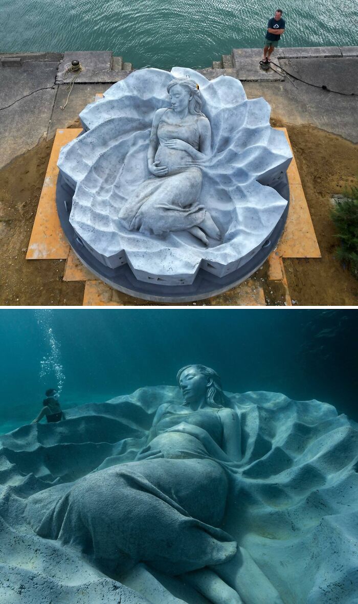 21 Underwater Sculptures That Are Like Secret Ocean Treasures (And Yes, They Help Fish, Too!)