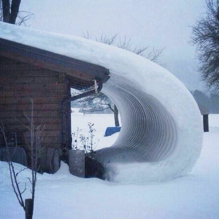 Snow Doing Its Best Hair Curl Off The Roof