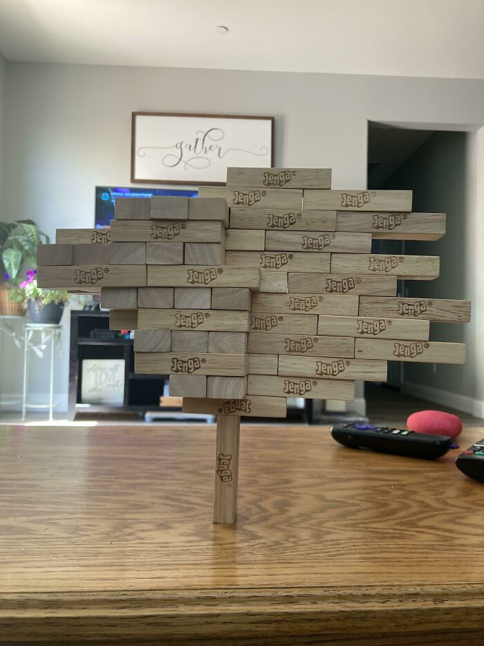 Jenga Master Level: Balance the Whole Box On One Block