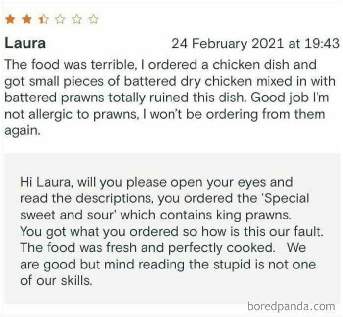Chinese Restaurant Claps Back On Reviews