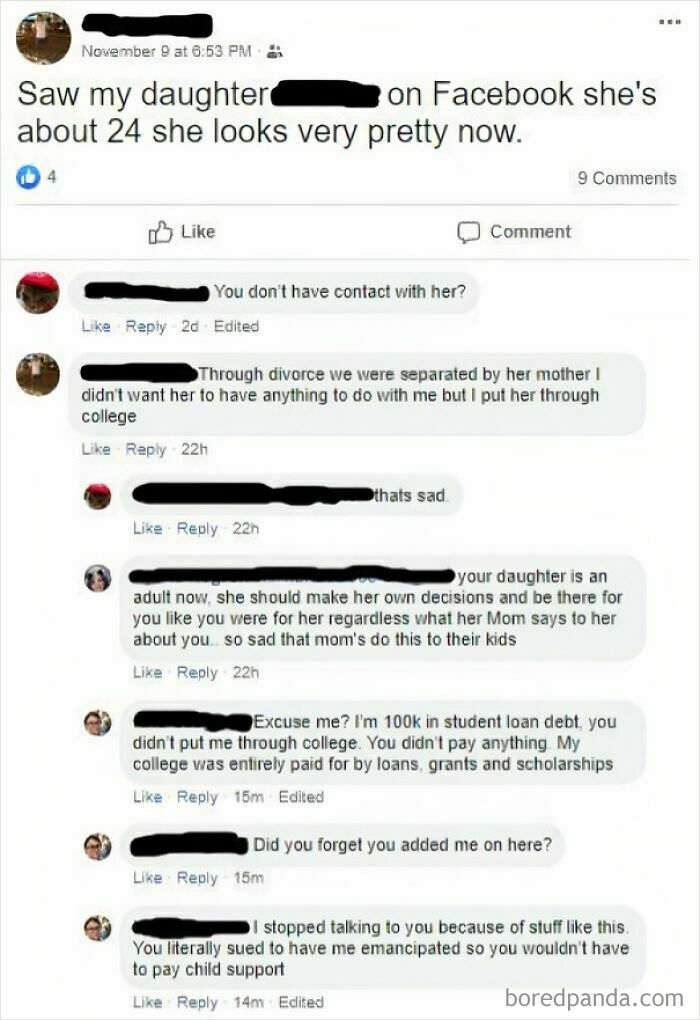 Dad Forgets He Let His Daughter See His Facebook