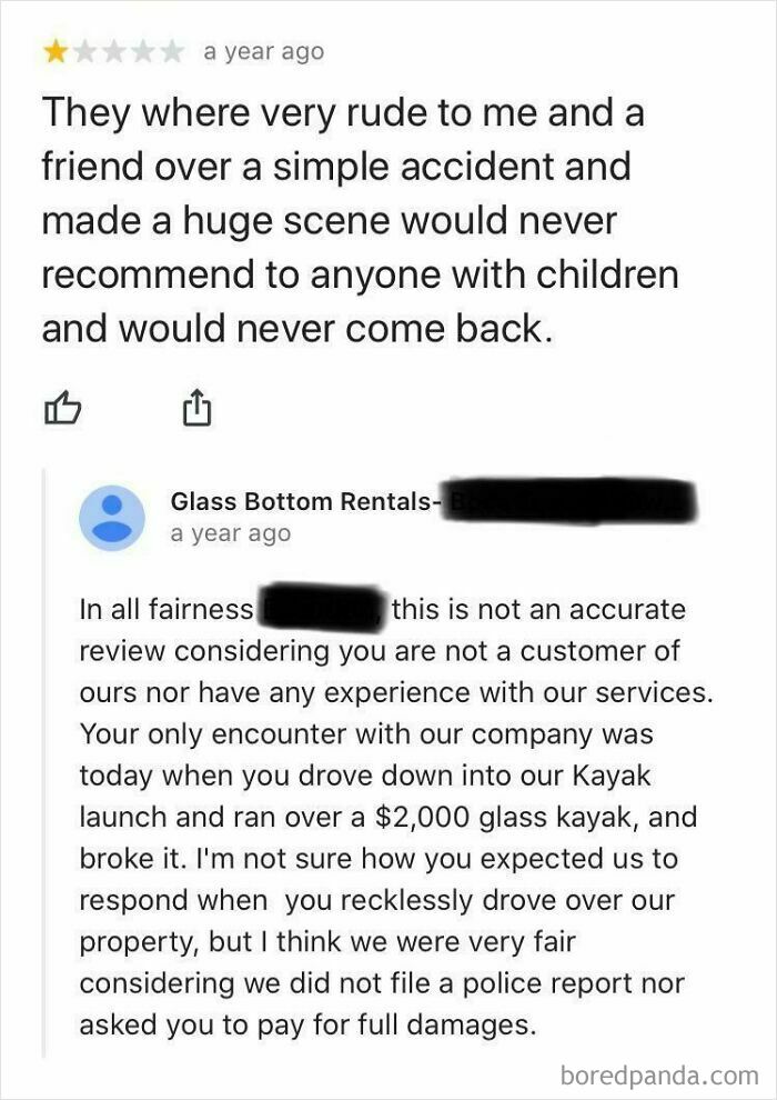 Kayak Rental Drama? That Review Though