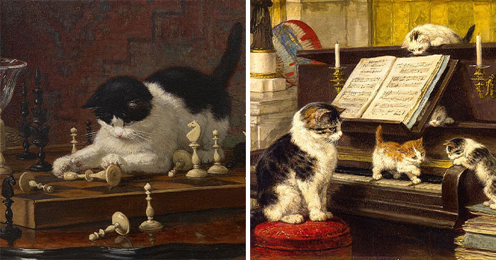 40 Vintage Cat Paintings That Prove Cats Were Troublemakers Even Back Then