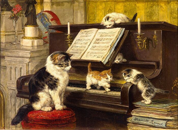 40 Vintage Cat Paintings That Prove Cats Were Troublemakers Even Back Then