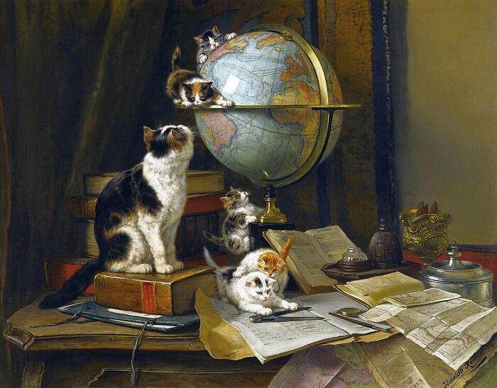 40 Vintage Cat Paintings That Prove Cats Were Troublemakers Even Back Then
