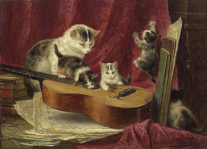 40 Vintage Cat Paintings That Prove Cats Were Troublemakers Even Back Then