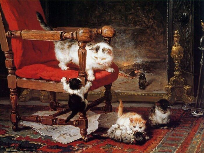 40 Vintage Cat Paintings That Prove Cats Were Troublemakers Even Back Then