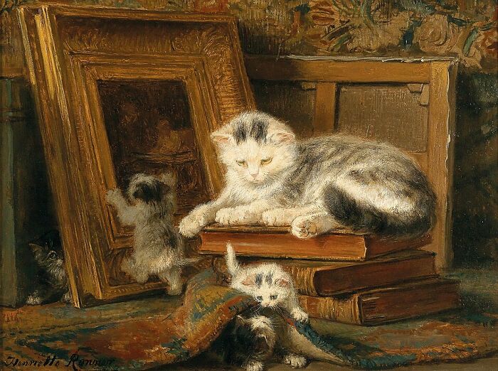40 Vintage Cat Paintings That Prove Cats Were Troublemakers Even Back Then