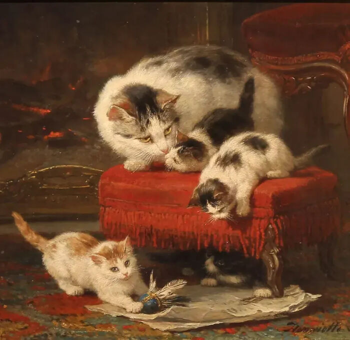 40 Vintage Cat Paintings That Prove Cats Were Troublemakers Even Back Then