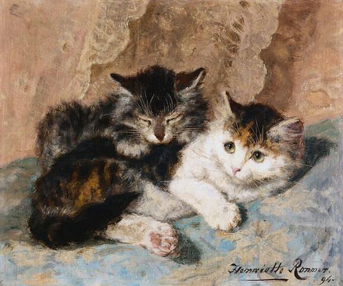 40 Vintage Cat Paintings That Prove Cats Were Troublemakers Even Back Then