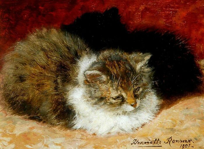 40 Vintage Cat Paintings That Prove Cats Were Troublemakers Even Back Then