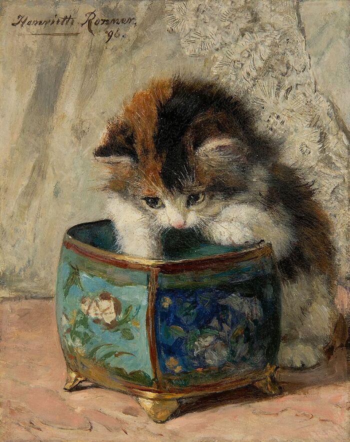 40 Vintage Cat Paintings That Prove Cats Were Troublemakers Even Back Then