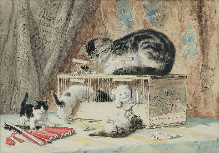 40 Vintage Cat Paintings That Prove Cats Were Troublemakers Even Back Then