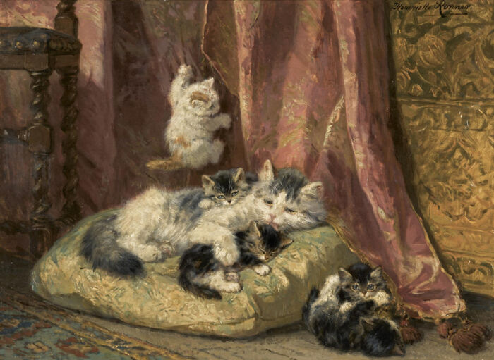 40 Vintage Cat Paintings That Prove Cats Were Troublemakers Even Back Then