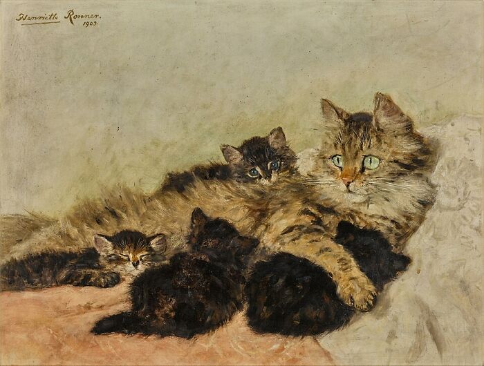 40 Vintage Cat Paintings That Prove Cats Were Troublemakers Even Back Then