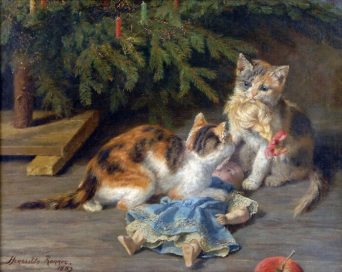 40 Vintage Cat Paintings That Prove Cats Were Troublemakers Even Back Then
