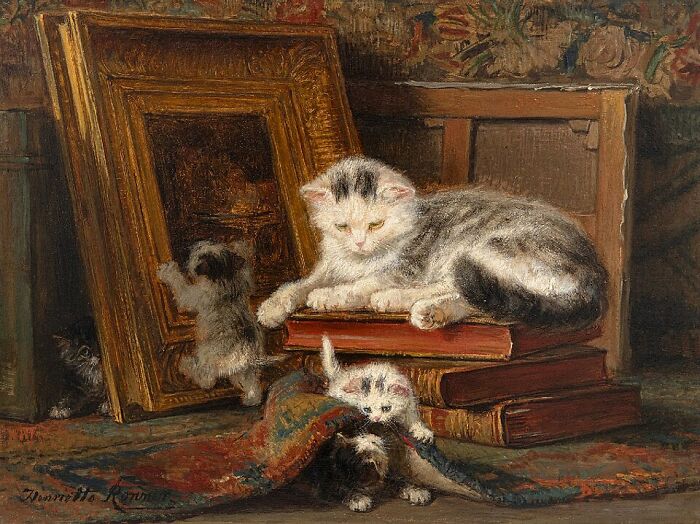 40 Vintage Cat Paintings That Prove Cats Were Troublemakers Even Back Then