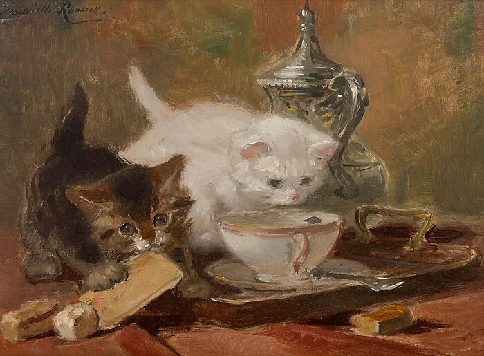 40 Vintage Cat Paintings That Prove Cats Were Troublemakers Even Back Then