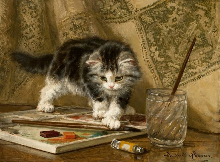 40 Vintage Cat Paintings That Prove Cats Were Troublemakers Even Back Then