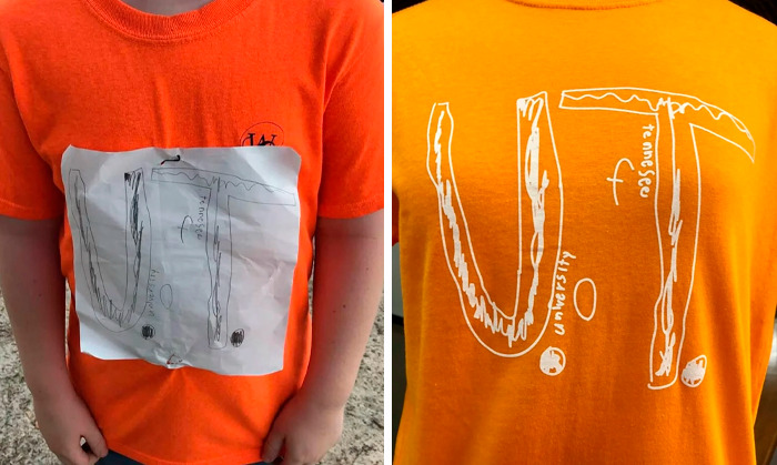 Kid Bullied For Hand-Made Tshirt, Gets University-Approved Style