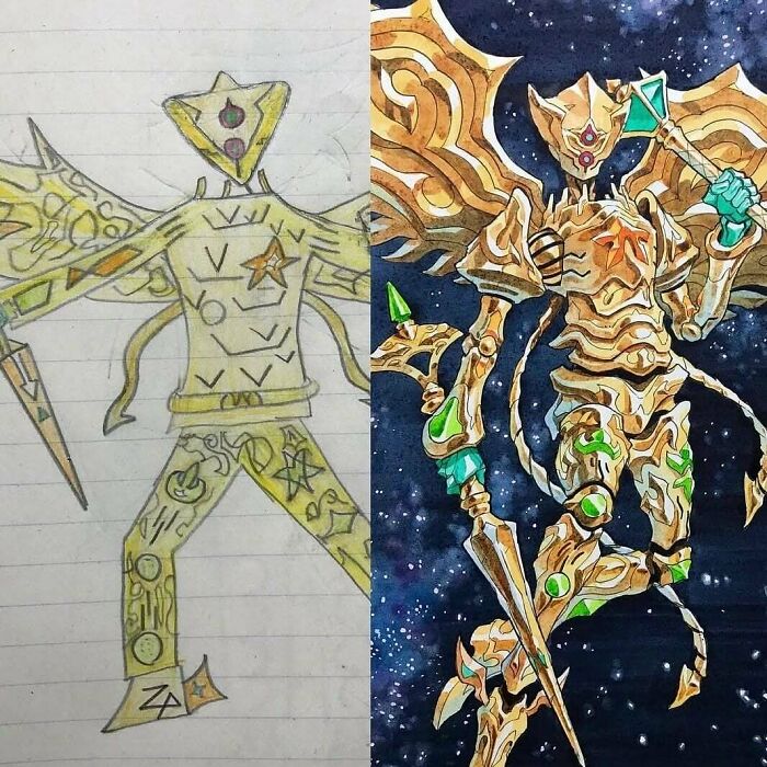 Dad Turns Son’s Doodles Into Anime Art