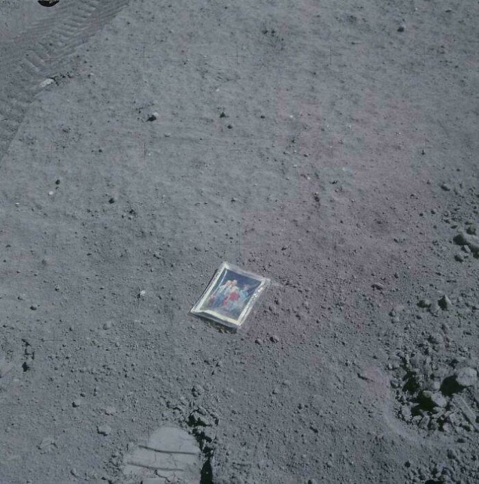 Astronaut Left Family Photo On The Moon In 1972