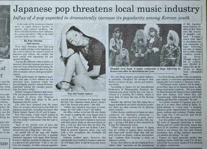 1998 Article On K-Pop After Media Ban Lifted