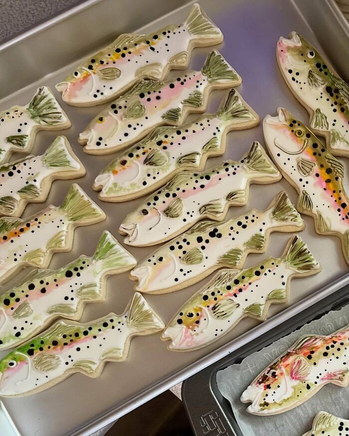 Rainbow Trout Cookies For A Birthday (Yes, You Read That Right)