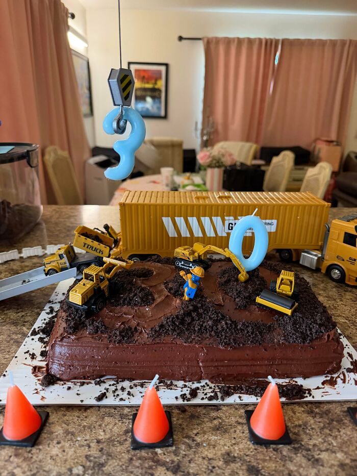 30th Birthday Construction Cake For The Fiancé Who Loves Big Builds
