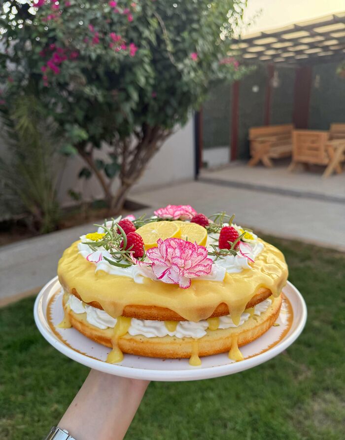 Lemon Curd & Raspberry Jam Cake—Bright & Cheery And Totally Scrumptious