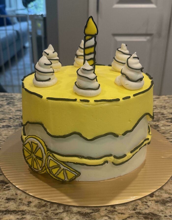Lemon Cartoon Cake Because You Can’t Say No To Cute Fruit