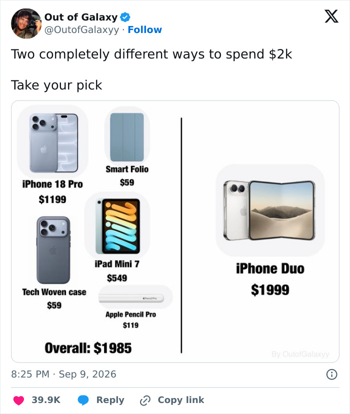 Apple Drops Foldable iPhone and The Internet Can’t Stop Roasting It