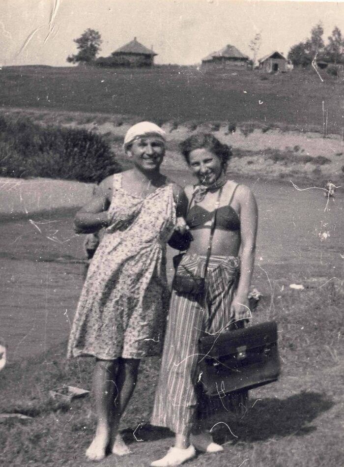 Grandma and Grandpa Swapping Outfits on Their Honeymoon, 1949