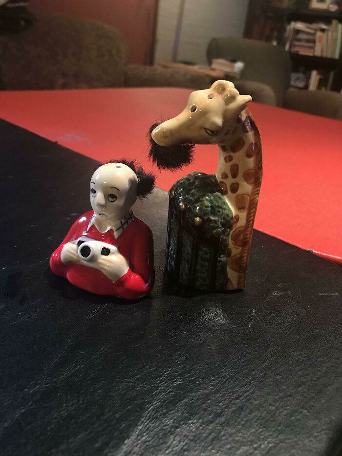 Salt & Pepper Shakers Or A Giraffe’s Hairy Snack? You Decide