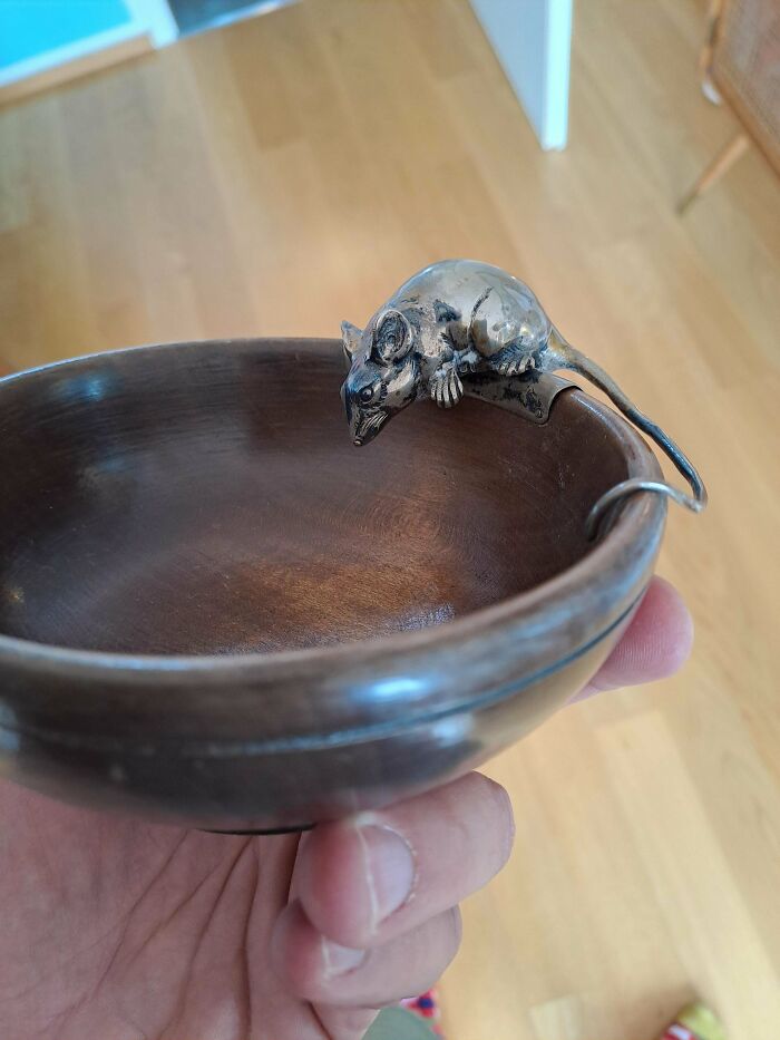 Wooden Bowl with a Sneaky Silver Mouse – Germany’s Crafty Side