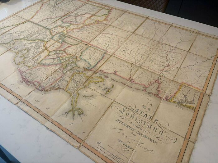 Rare 1816 William Darby Louisiana Map in UK Attic – History Win!
