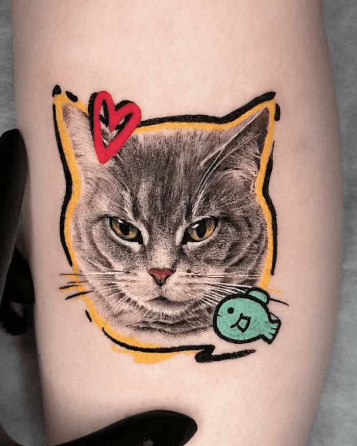 Wait, They Actually Tattooed Their Pets? 37 Awesome Cat & Dog Tattoos That Make Us Go 'Aww!'