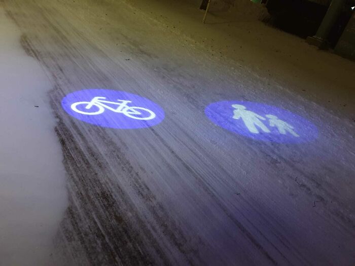 In Finland, Snow Covers the Street – But Hey, We’ve Got Projected Markings!