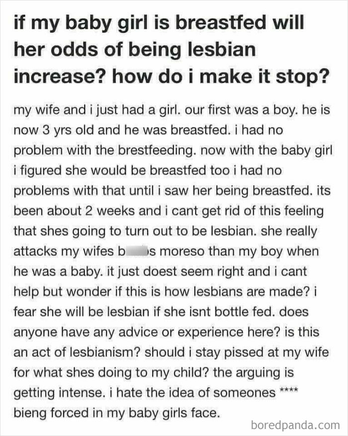 All Women Were Lesbian Before Bottles and Formula? Say What?!