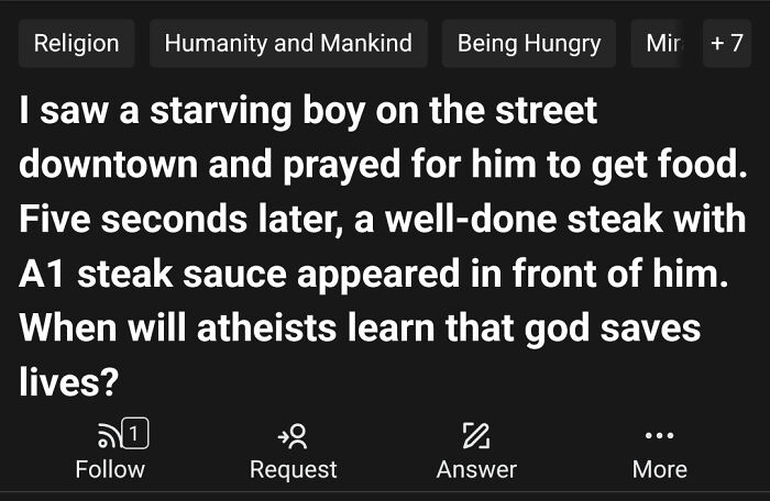 God Would Not Approve That Steak, Sorry.