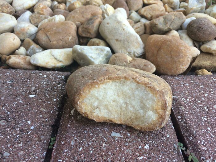 Bread with a Bite Taken Out? Nope, It’s a Rock!