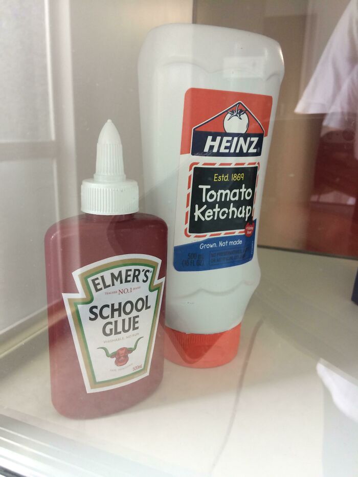 Ketchup? Nope, Just a Red Stain Trick