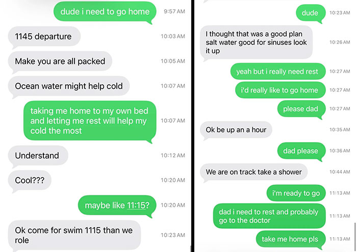 Dad Thinks I’m Faking Being Sick. Yep, Classic Dad Move