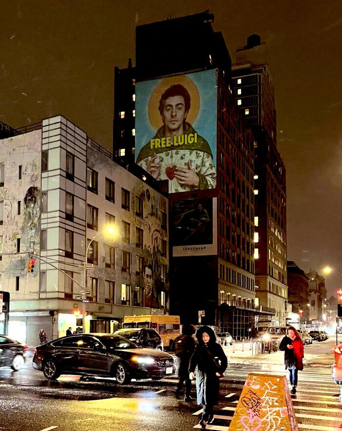 ‘Free Luigi’ Billboard Shines Bright In Manhattan