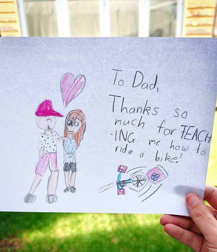 Taught My 6-Year-Old Daughter To Ride A Bike, Then She Gave Me This