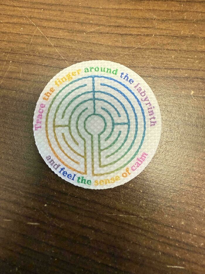 A "Calming" Sticker Featuring A Maze You Can’t Finish