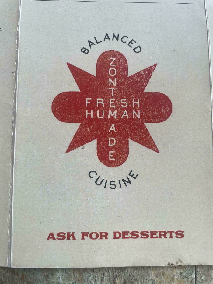 A Restaurant Menu For, Umm, Cannibals?
