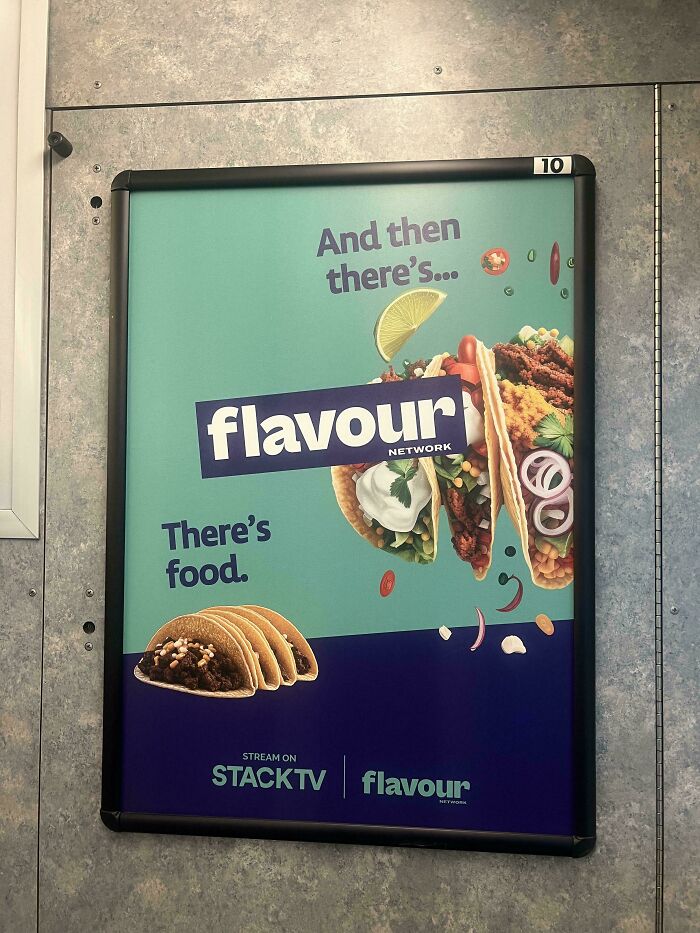 Poster On The Train That Left Us Scratching Our Heads