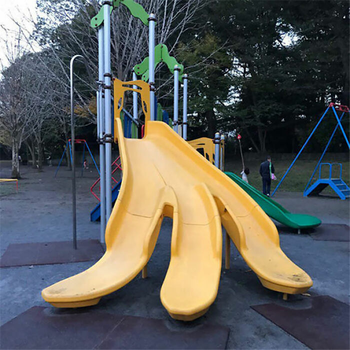 Pro Tip: Don’t Spread Your Legs Sliding Down This One