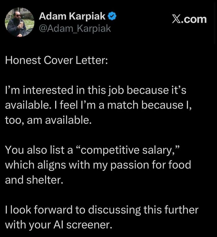An Honest Cover Letter? Yes, Please!